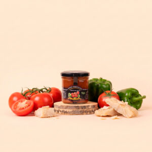 Paté de pimiento vegano con sabor bacalao