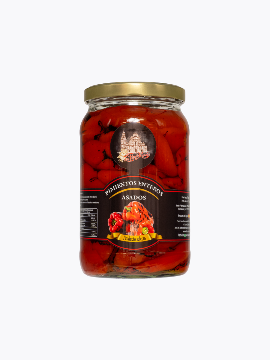 Pimientos enteros asados